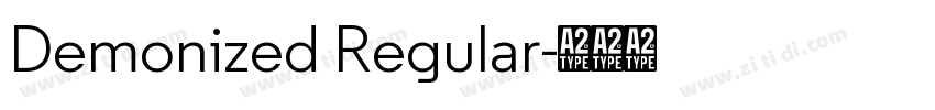 Demonized Regular字体转换